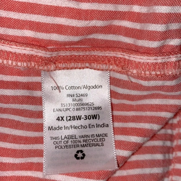 Terra & Sky striped top size 4X - Picture 5 of 5